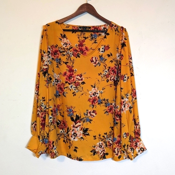 Zac & Rachel Tops - Yellow Floral Blouse